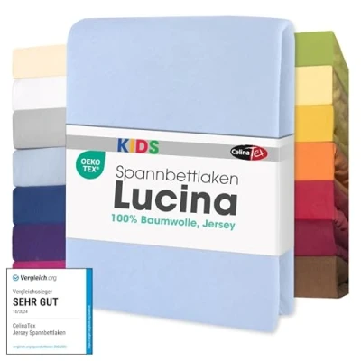 Obrázek dětské napínací prostěradlo CelinaTex, bavlněný žerzej mnoho barev samostatně nebo v sadě na matrace 60 x 120 až 70 140 cm Lucina Minis