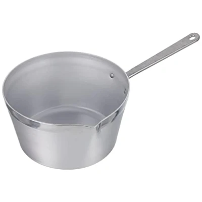 Obrázek Pentole Agnelli Linie Family Cooking Hliníkový kónický kastrol s rukojetí a výtokem, kov, stříbrný/černý, 22 cm