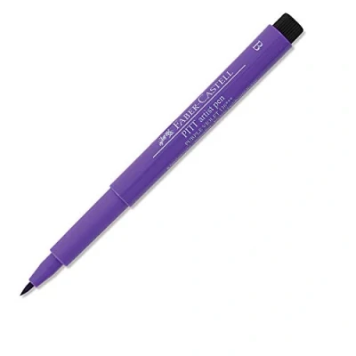 Obrázek FABER CASTELL 167436 Tušové pero Pitt artist pen brush, tloušťka linky B, barva 136, purpurově fialová