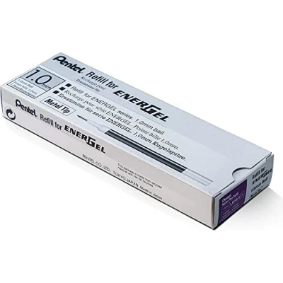 Obrázek Pentel LR10 V balení s 12 opakovaně plnitelnými inkoustovými náplněmi pro pera Energel, fialová, 0,1 mm