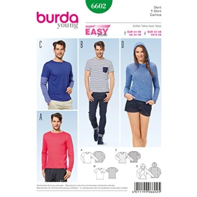 Obrázek Burda B6602 střihová předloha tričko Papír Bílá 19 x 13 1 cm