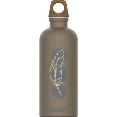 Obrázek SIGG Hliníková láhev na pití motiv Traveller MyPlanet Lighter certifikováno klimaticky neutrální sycené nápoje zabezpečené proti vytečení, lehké jako pírko, bez BPA outdoor &amp; jóga matná