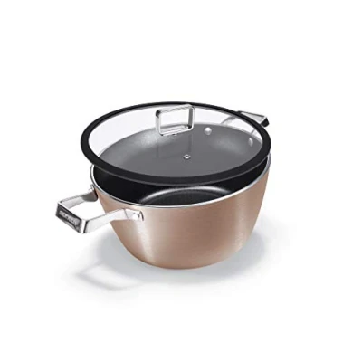 Obrázek Moneta Rosegold Diamant Kasserolle 20 cm mit Deckel, Aluminium, Edelstahl, Kupferfarben