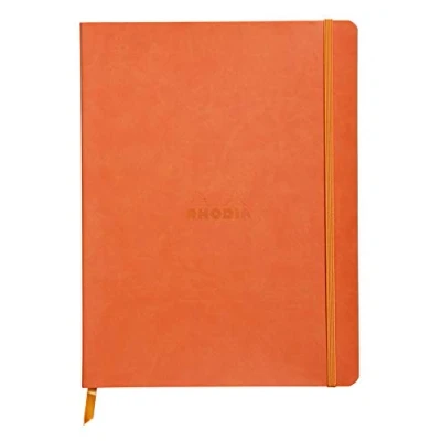 Obrázek Rhodia 117564C poznámkový sešit Rhodiarama s měkkou obálkou, dot grid, 80 listů, 90 g papír v barvě slonovinové kosti, 190 x 250 mm, záložka, vnitřní kapsa,1 kus, tangerine