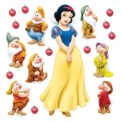 Obrázek Disney Princess Snow White dětský pokoj samolepky na stěnu, dívky, tetování zeď, dívčí dekorace od AG Design 30 x cm DKS 1083