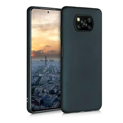 Obrázek kwmobile Case kompatibilní s Xiaomi Poco X3 NFC/Poco Pro pouzdro ochranné ze silikonu metalicky třpytivé na mobil metalické petrolejové