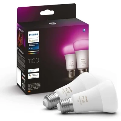 Obrázek Philips Hue White &amp; Col. Amb. E27 dvojité balení 2x806lm 9W