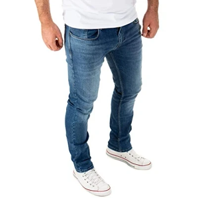 Obrázek WOTEGA Pánské džíny Slim Fit Justin, Středně modrá (Blue Indigo 193928)