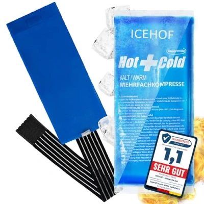 Obrázek ICEHOF chladicí podložka s fleecovým obalem hebká, dlouhá doba chlazení balení gel chladící akumulátor komprese