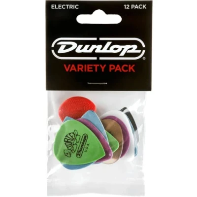 Obrázek JIM DUNLOP Plektrum Variety Pack E Gitarre, 12 Stück, Multicolor, Ultex, Tortex, Jazz III, Gator Grip, Max Grip