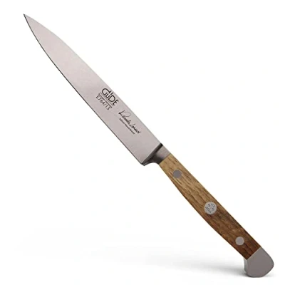 Obrázek GÜDE Solingen špikovací nůž kovaný, 13 cm, budicí dřevo, vlákno Alpa, zahradní nůž, dvojitá kropka, ruční výroba Germany
