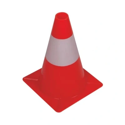 Obrázek Perel Leitkegel zum Markieren, Absichern oder Absperren von Gefahrenzonen, Baustellen, Bereichen und Wegen, Rot/Weiß, 30 cm