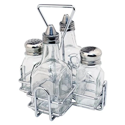 Obrázek Garcia de Pou Rack + 2 Flaschen Shaker, Edelstahl, silber, 16 x 14 17,6 cm
