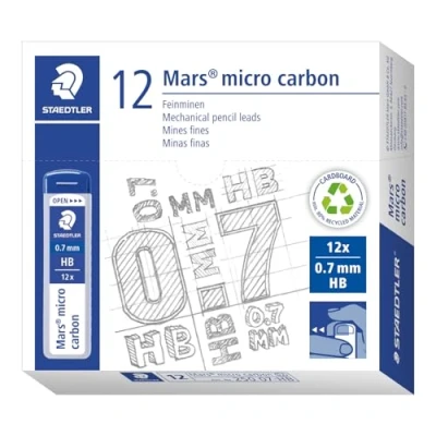 Obrázek Staedtler Mars Micro Carbon 250 kryt s 12 grafitovými vedeními, 0,7 mm Hb — kusů