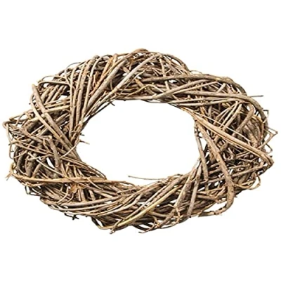 Obrázek Rayher Hobby 65235000 vinice, 30 cm ø, výška 5 cm, dekorační věnec, stolní adventní věnec na dveře, z větviček přírodní zeď,