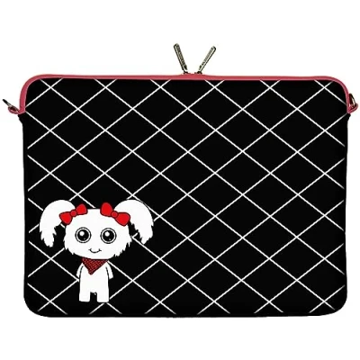 Obrázek Digittrade LS159 13 Fluffy Designer Netbook ochranné pouzdro 13,3 palců (33,8 cm) neoprenové na tablet a ultrabook 14 vzor dívky černá červená bílá