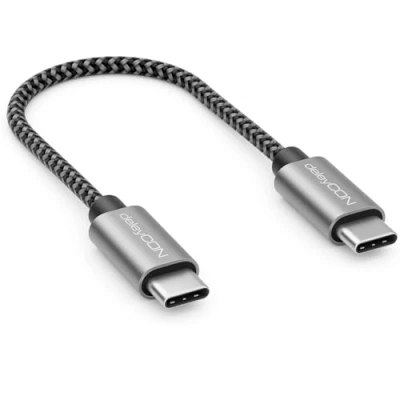 Obrázek deleyCON 0,15 m USB C kabel PD3.0 (60W rychlonabíjecí kabel) krátký nabíjecí 15 cm na Pro iPhone 16 Max Samsung Galaxy S25 S24 S23 S22 Pixel iPad MacBook Air tablety Switch PS5