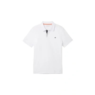 Obrázek TOM Tailor Basic WITH Contrast Polotričko, Muži, Velikost: Small, White