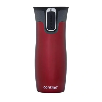 Obrázek Contigo Unisex Adult West Loop Autoseal Thermobecher, Edelstahl Isolierbecher, Kaffeebecher To Go, BPA frei, auslaufsicherer Reisebecher mit Easy Clean Deckel, hält bis zu 5h warm, 470 ml, Earl Grey