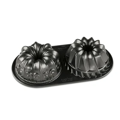 Obrázek Nordic Ware Bundt Duet Gugelhupfform, Aluminium, Graphit, 5 Cup Capacity