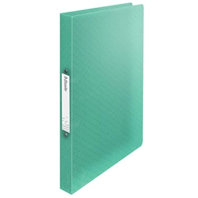 Obrázek Esselte Ringordner, 140 Blatt Kapazität, 25 mm Rückenbreite, A4 Ordner mit 2 Ringen und Soft Cover, für Zuhause/Büro, zur Schreibtischorganisation, Colour&#039;Breeze Serie, Grün, 626243