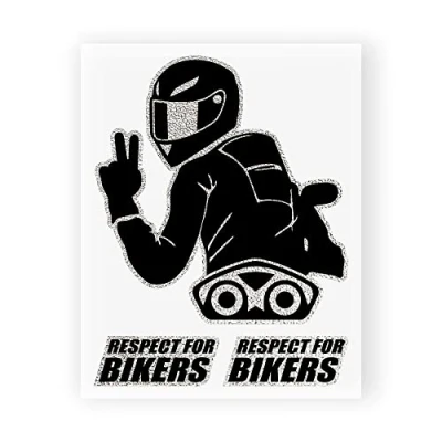 Obrázek 4R Quattroerre.it 6341 Super geformter Aufkleber Respect for Bikers, 10 x 12 cm
