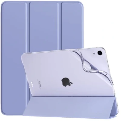 Obrázek TiMOVO pouzdro pro iPad Air 11 palců M2 2024, 6/5/4 (2024/2022/2020) 10,9&quot;, tenké s měkkým TPU průsvitná matná zadní strana, auto spánek/probuzení ochranné pouzdro,