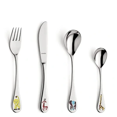 Obrázek Amefa Safari 4 piece children&#039;s cutlery
