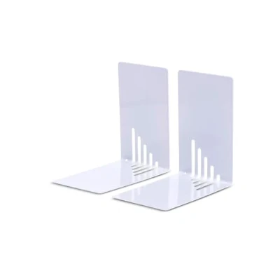 Obrázek MAUL Kovový držák na knihy (balení 2 ks) 14 x 8,5 cm knihy, organizér pro děti, kancelář, regál podpěra šetrná k nábytku ze stabilního kovu stylový účetní