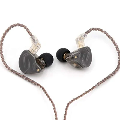 Obrázek LINSOUL KZ ZSN Pro Dual Treiber 1BA + 1DD Hybrid Metall Ohrhörer HiFi In Ear Monitor mit abnehmbares versenktes 2Pin Kabel, Zin Legierungspanel(Schwarz,Ohne Mikrofon)