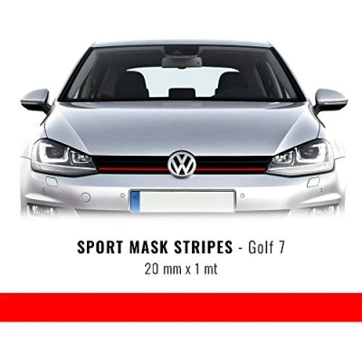 Obrázek 4R Quattroerre.it 17070 Selbstklebende Zierstreifen für Autos Golf 7, Rot, 20 mm x 1 mt