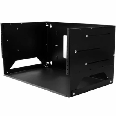 Obrázek StarTech.com 2 sloupky 4HE Open Frame montáž na stěnu síťový rack s policí, datový nastavitelnou hloubkou pro AV/počítače/IT zařízení, serverrack kompatibilní TAA