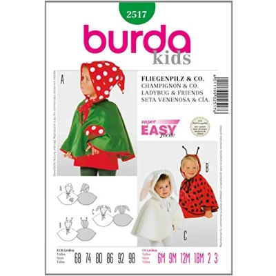 Obrázek Střihová předloha Burda 2517 vel. 68 98