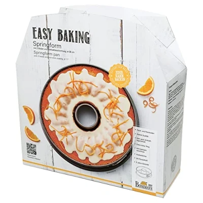 Obrázek Birkmann, Easy Baking, kulatá pečicí forma 28 cm, se dvěma vyměnitelnými policemi, ploché a trubkové dno, vysoký okraj, nepřilnavá, odolná proti vytečení, 881051