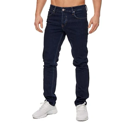 Obrázek Tazzio Jeans Slim Fit pánské džínové kalhoty strečové designové Denim 16533, tmavě modrá
