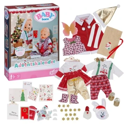 Obrázek BABY born Adventní kalendář s 24 překvapeními, oblečením pro panenky a doplňky 43 cm, 836101 Zapf Creation