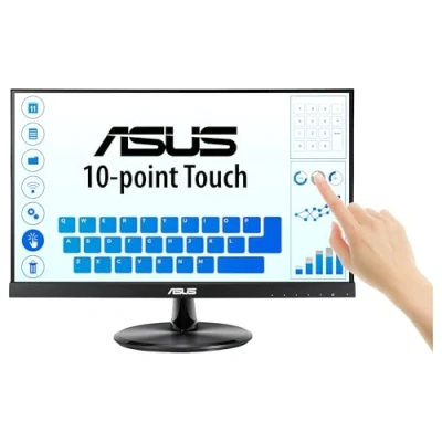 Obrázek ASUS VT229H 21,5 palců Full HD Touch Monitor 10bodový Multi Touch, bez blikání, filtr modrého světla, 60 Hz, 16:9 IPS panel, 1920 x 1080 HDMI, D Sub, Vesa 100