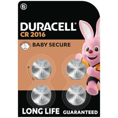 Obrázek Duracell CR2016 knoflíkové baterie (4 kusy), CR 2016 lithiová knoflíková 3 V