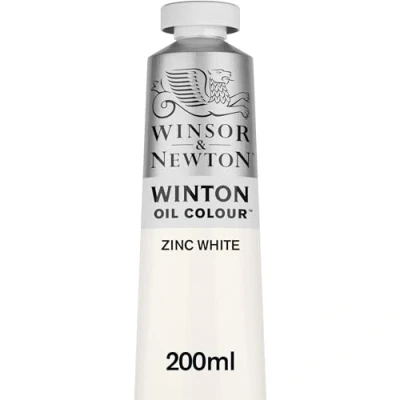 Obrázek Winsor &amp; Newton 1437748 Winton, jemná kvalitní olejová barva 200ml tuba s rovnoměrnou konzistencí, odolná vůči světlu, vysoká krycí schopnost, bohatá na barevné pigmenty zinková bílá
