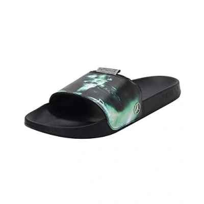 Obrázek Puma Unisex Mapf1 Graphic Leadcat FTR posuvné sandály, Black Spectra Green, 37 EU