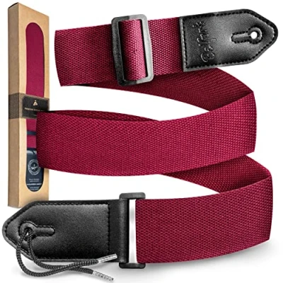 Obrázek Belfort® popruh na kytaru elektrickou kytaru, akustickou westernovou e bass a ukulele pásek pro dospělé děti kytara s kůží z mikrovlákna + kniha