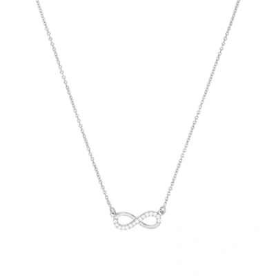 Obrázek Amor Řetízek s přívěskem ze sterlingového stříbra 925 Dámský náhrdelník se syntetickým zirkonem, 45 cm, stříbro, infinity, dodává v dárkové krabičce na šperky, 9123933, Sterlingové Kubická