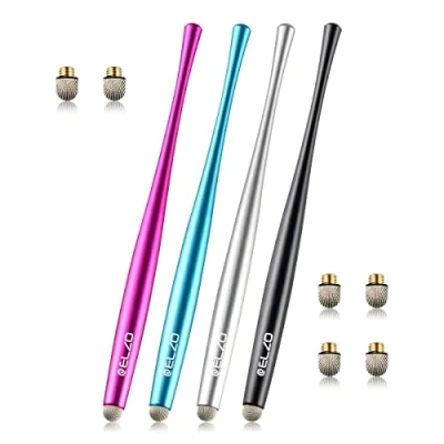 Obrázek ELZO Tužka na tablet 4 balení dotykové pero Stylus Touch Pen zadávací pro všechny mobilní telefony/tablety iPhone, iPad, Samsung Galaxy Tab, Surface, Lenovo, Huawei, Xiaomi, Chromebook, Android