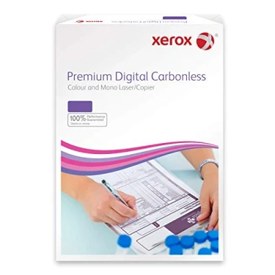 Obrázek Xerox 003R99111 Premium digitální samopropisovací papír, 4dílná sada, předem tříděné balení s 500 listy, bílá/žlutá/růžová/modrá