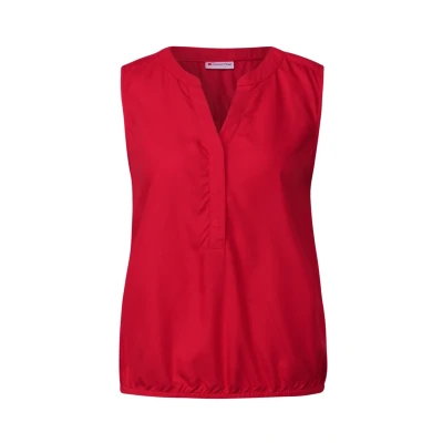 Obrázek Street One Dámský halenkový top v jednobarevné barvě, Glory Red, 44