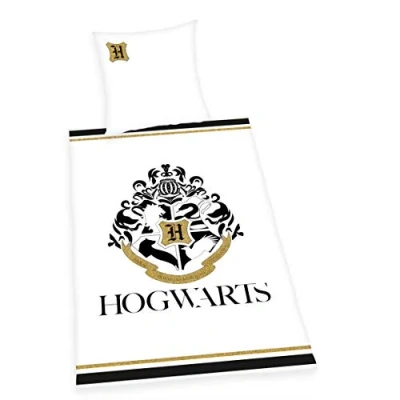 Obrázek Herding Sada ložního prádla Harry Potter, se zlatým potiskem, oboustranný motiv, povlečení 135 x 200 cm, povlak na polštář 80 bavlna/renforcé