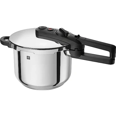 Obrázek ZWILLING EcoQuick II tlakový hrnec/parní hrnec, Ø 22 cm, 6 l, pro všechny typy sporáků vč. indukce, ušlechtilá ocel 18/10, stříbrný