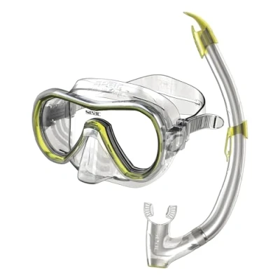 Obrázek Seac Set Giglio Valve, Schnorchelset mit Maske und Schnorchel Wasserausblasventil für Erwachsene