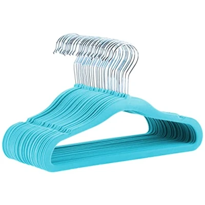 Obrázek AmazonBasics Dětský věšák Velvet Cover, 30 Pack, Blue