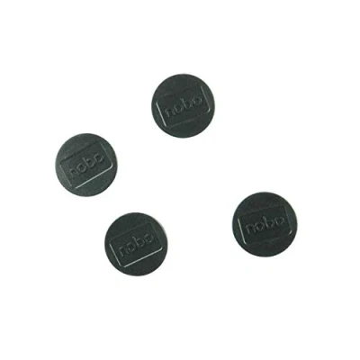 Obrázek Nobo Magnety na magnetické bílé tabule, 4 kusy, 30 mm, černá, 1901448